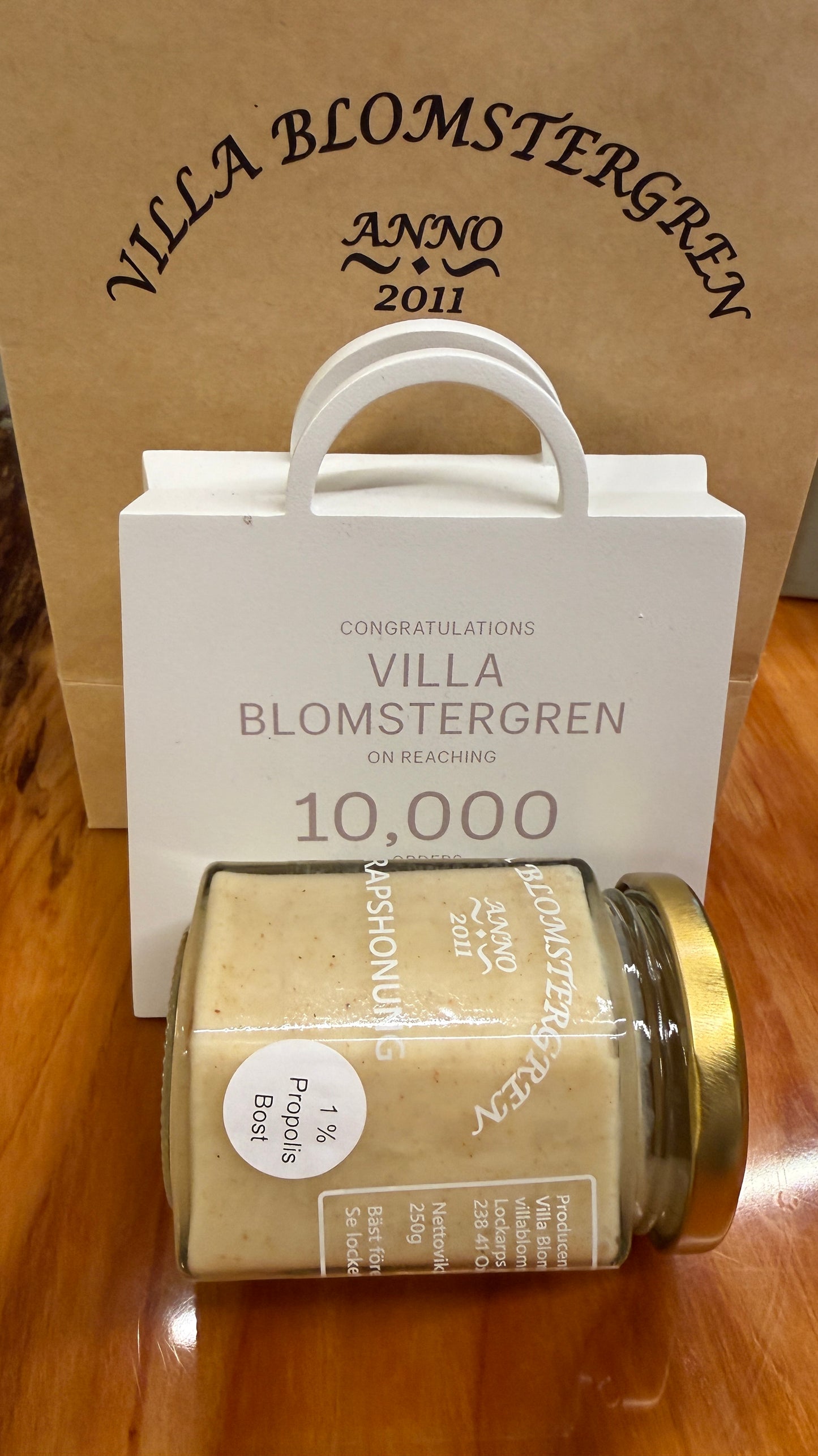 250 g Ljungfruhonung med 1% Propolisbost – Premium Honung med Naturlig Styrka