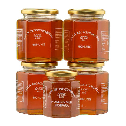 2 kg flytande honung + 250g honung med ingefära för 579kr ink. fri frakt!