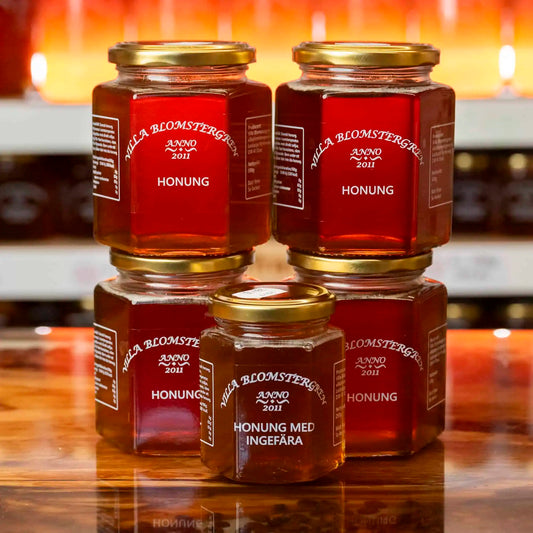 2 kg flytande honung + 250g honung med ingefära för 579kr ink. fri frakt!