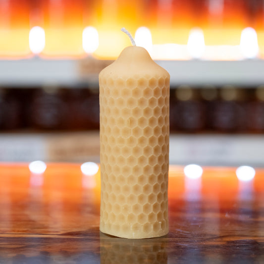 Bivaxljus Cylinder Bikaka 290 g – 100 % svenskt bivax