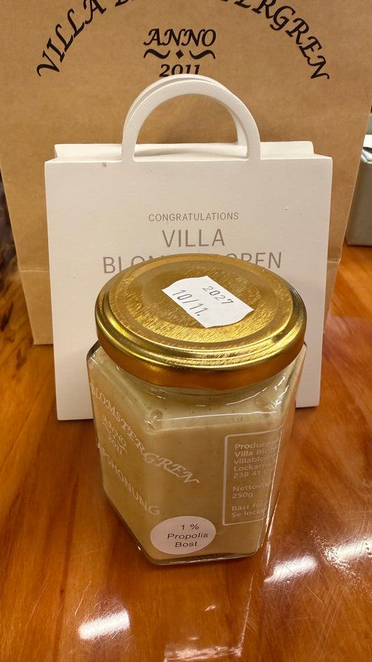250 g Ljungfruhonung med 1% Propolisbost – Premium Honung med Naturlig Styrka