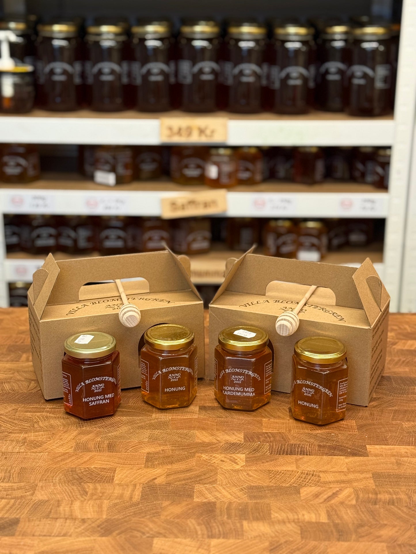 🍯✨ Dubbel lyxbox med honung – 2 presentboxar + honungspinnar & fri frakt! 🎁