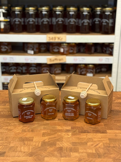 🍯✨ Dubbel lyxbox med honung – 2 presentboxar + honungspinnar & fri frakt! 🎁