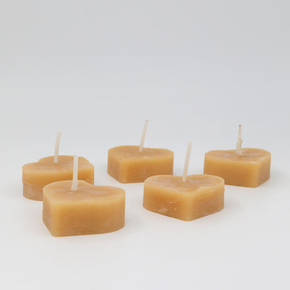Bivaxljus – Honey Hearts (5-pack)