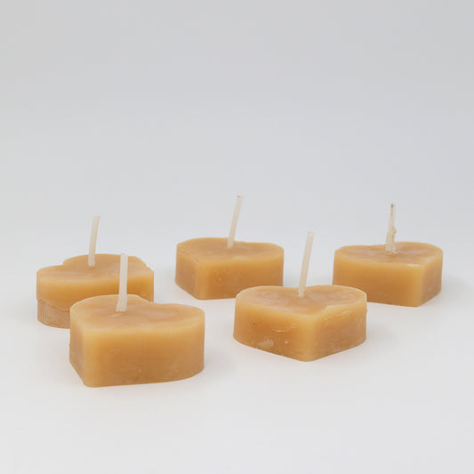 Bivaxljus – Honey Hearts (5-pack)