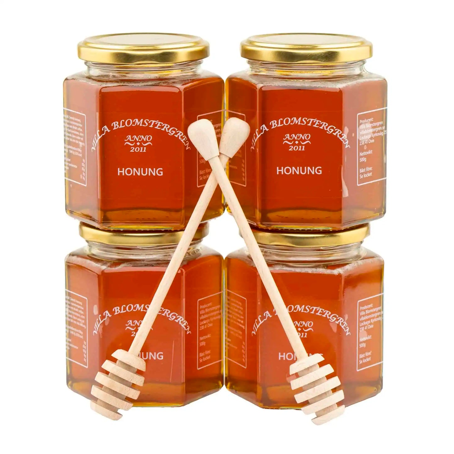 2 kg flytande honung med 2st honungspinnar och fri frakt för 538kr!