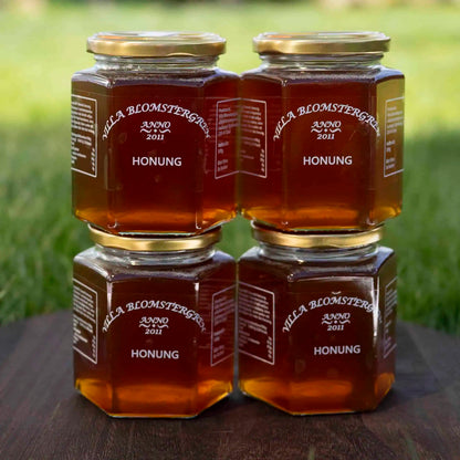 Flytande honung 2 kg (4×500 g) – Svensk RAW honung