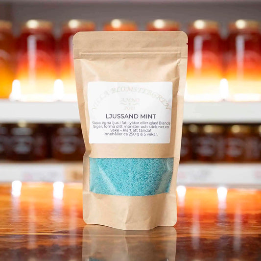 Ljussand – Mintgrön – 250 g | Villa Blomstergren