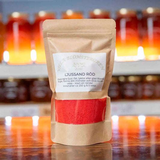 Ljussand – Röd – 250 g | Villa Blomstergren
