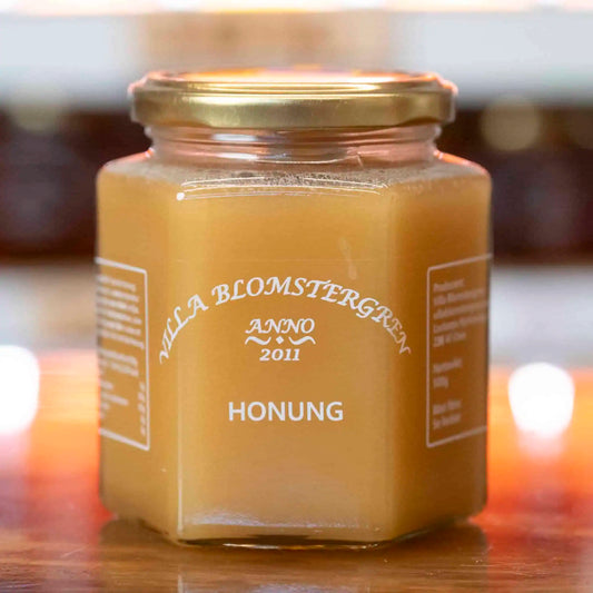 Fast slät kallslungad Honung från våra Skånska blommor från 7:e Juni-2025