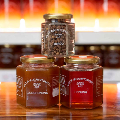 500 g LjungHonung + 500 g Svensk flyttande Honung + Bibröd (Perga)
