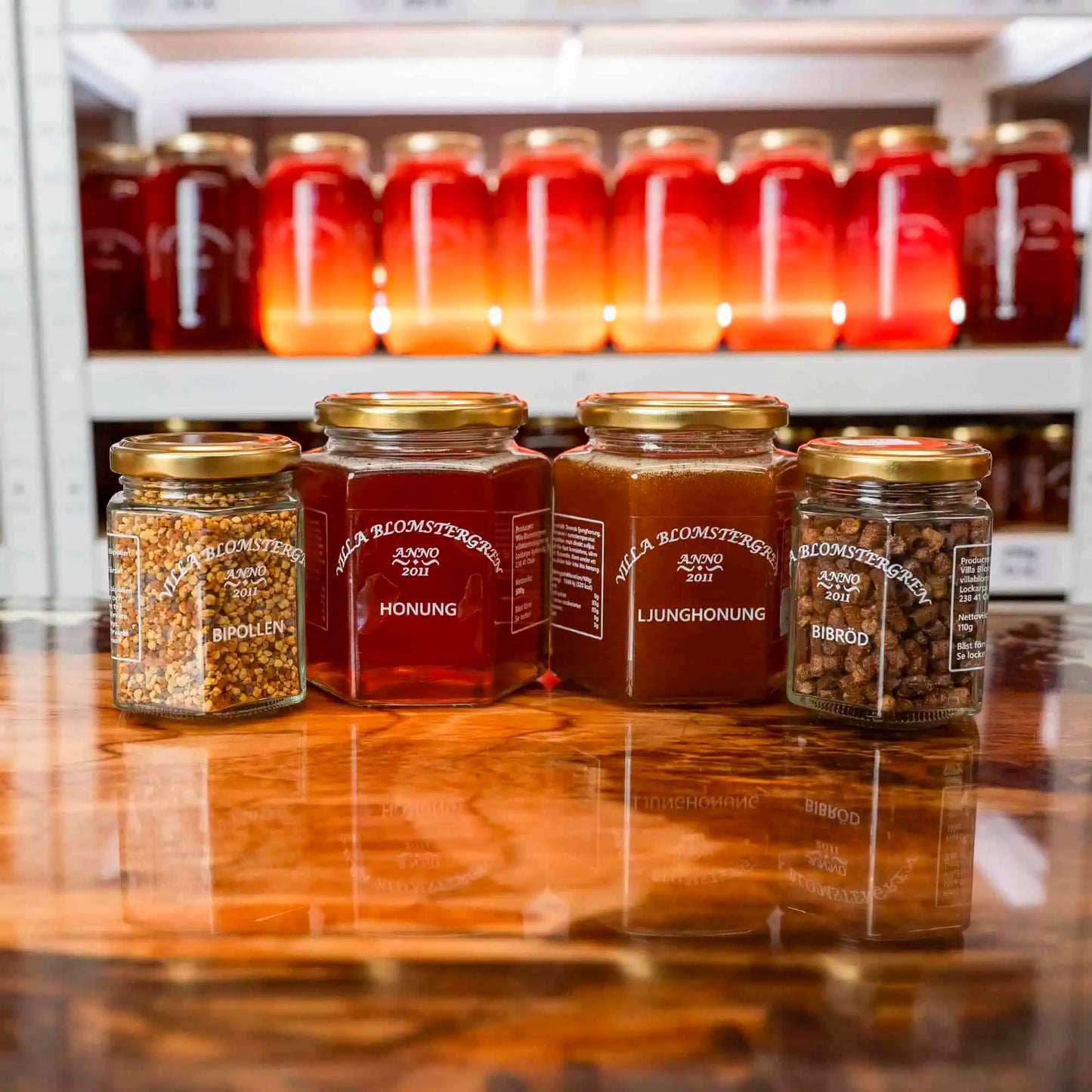 500 g Flytande Honung + 500 g LjungHonung + Bipollen + Bibröd (Perga)